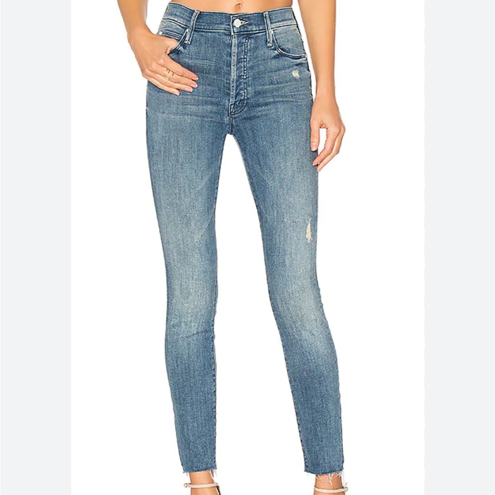 MOTHER Denim Jeans The Stunner Ankle Fray in Graffiti Girl - Women’s Size 28